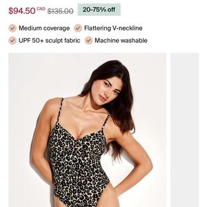 Knix Sculpt Wrap One Piece Swimsuit